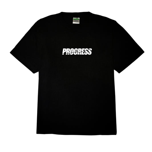 PROGRESS® Logo Tee White on Black