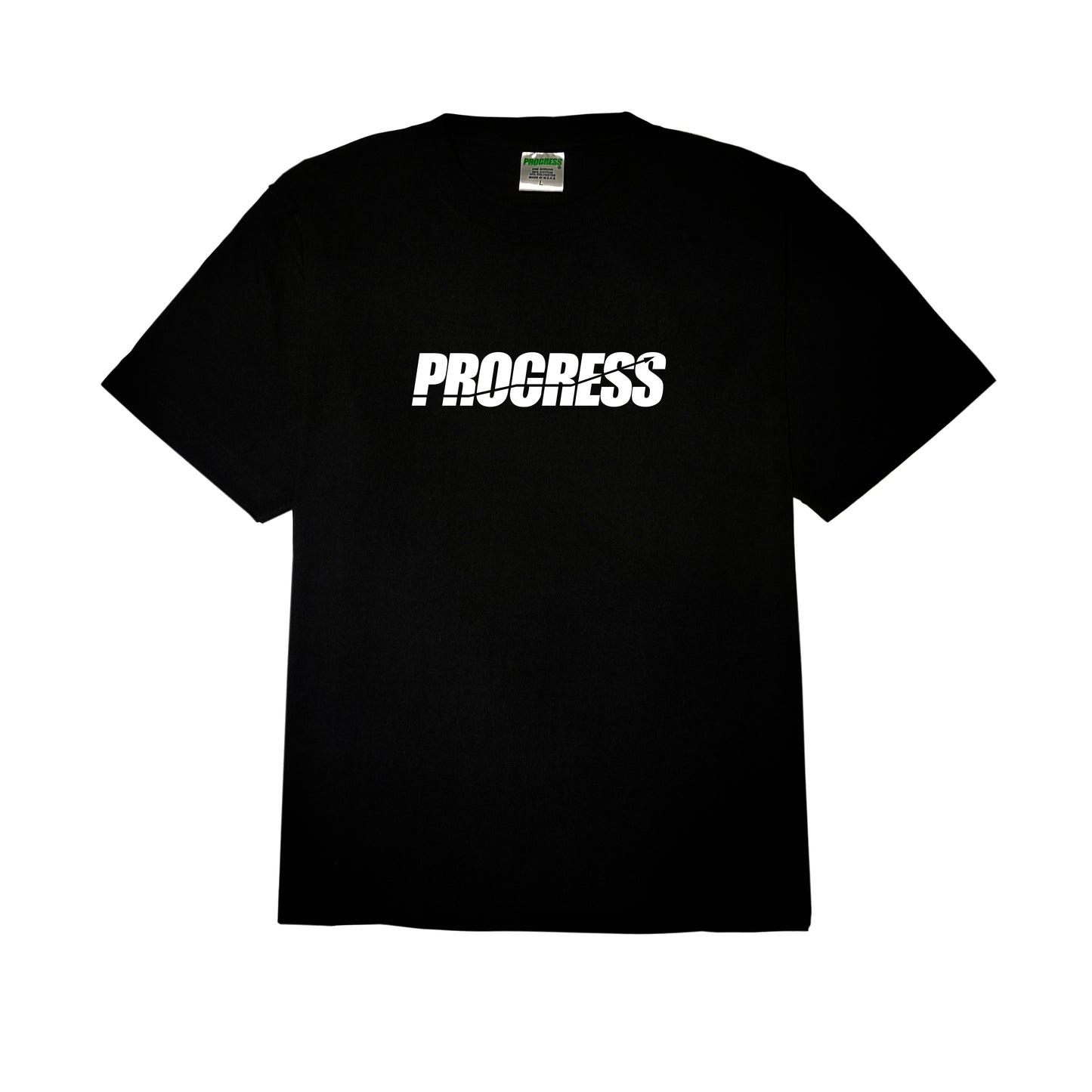 PROGRESS® Logo Tee White on Black