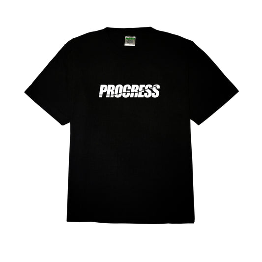PROGRESS® Logo Tee White on Black