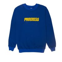 LOGO FELT BLUE SWEATER